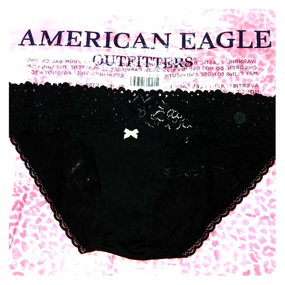 AE Aerie lace waist shine bikini panties